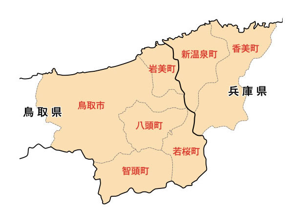 因幡・但馬圏域地図